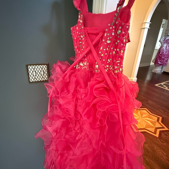 Pink Rhinestone Embellished Dress - Picture 4 of 9